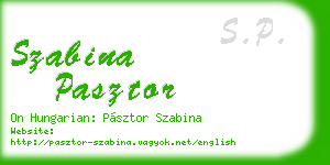 szabina pasztor business card